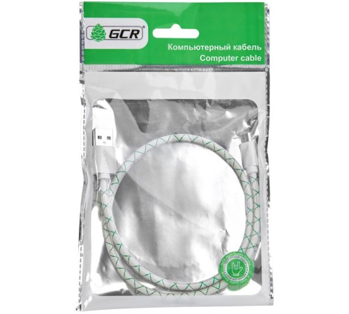 Greenconnect Кабель 2A 2.0m USB 2.0, AM/microB 5pin, бело-зеленый, белые коннекторы, 28/24 AWG, поддержка функции быстрой зарядки, морозостойкий Greenconnect Кабель 2A 2.0m USB 2.0, AM/microB 5pin, бело-зеленый, белые коннекторы, 28/24 AWG, поддержка функции быстрой зарядки, морозостойкий