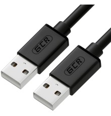 Greenconnect Кабель 1.0m USB 2.0, AM/AM, черный, 28/28 AWG, экран, армированный, морозостойкий, GCR-UM2M-BB2S-1.0m