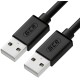 Greenconnect Кабель 1.0m USB 2.0, AM/AM, черный, 28/28 AWG, экран, армированный, морозостойкий, GCR-UM2M-BB2S-1.0m