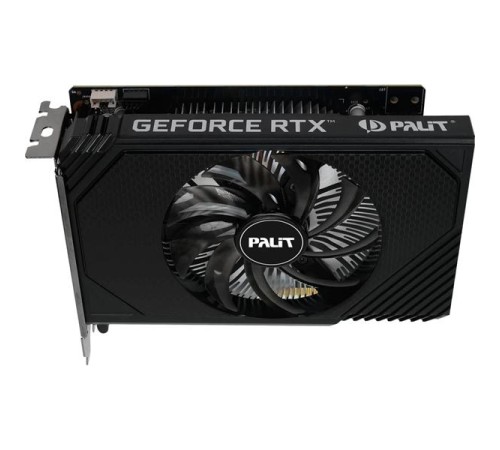Видеокарта PALIT NE63050018JE-1072F RTX3050 STORMX 6GB GDDR6 96bit DVI HDMI DP Видеокарта PALIT NE63050018JE-1072F RTX3050 STORMX 6GB GDDR6 96bit DVI HDMI DP