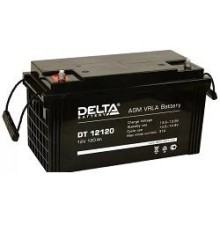 Батарея DELTA серия DT, DT 12120, напряжение 12В, емкость 120Ач (разряд 20 часов),  макс. ток разряда (5 сек.) 1000А, макс. ток заряда 36А, свинцово-кислотная типа AGM, клеммы под болт М8, ДxШxВ 410х176х224мм., вес 32кг., срок службы 7-10 лет./ Battery DE