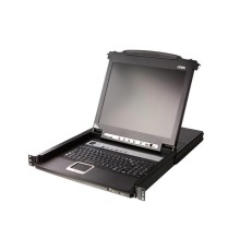 КВМ консоль ATEN 8-Port PS/2-USB VGA Single Rail 17.3" 1920 x 1080 @ 60 Hz LCD KVM Switch