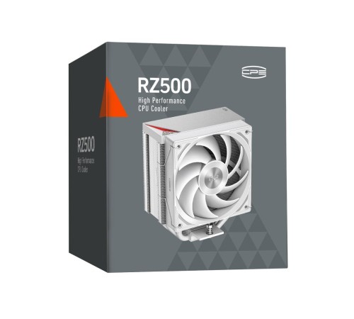 Кулер для процессора/ CPU Cooler PCCooler RZ500 WH (250W, 4-pin PWM, 155mm, Al/Cu, 5x6mm, 1x120mm, 86.73CFM, 32dBA, 2200RPM, S: 1851/1700/1200/115X, AM5/AM4, white) Кулер для процессора/ CPU Cooler PCCooler RZ500 WH (250W, 4-pin PWM, 155mm, Al/Cu, 5x6mm, 1x120mm, 86.73CFM, 32dBA, 2200RPM, S: 1851/1700/1200/115X, AM5/AM4, white)
