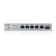 Коммутатор Мультигигабитный коммутатор Zyxel XMG-105, 5xRJ-45: 1/2.5G, 1xSFP+, настольный, бесшумный