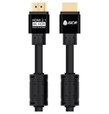 GCR Кабель 0.5m HDMI 2.1,черный, 8K 60Hz, 4K 144Hz, 0.5m, динамический HDR, 4:4:4, Ultra HD, 48.0 Гбит/с, 3 Х экран, ферритовые фильтры, GCR-53658
