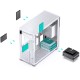 Корпус без блока питания/ Case JONSBO D41 MESH SCREEN, Midi-Tower, TG, no fan, 1xUSB-A 3.2 + 1xUSB-C 3.2, ATX, mATX White