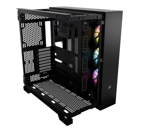 Корпус без блока питания/ Case Corsair iCUE LINK 6500X RGB, Midi-Tower, TG, 3x120mm RGB, 4xUSB-A 3.2, 1xUSB 3.2 Type-C, E-ATX, ATX, mATX, mITX Black