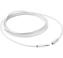 Greenconnect Удлинитель аудио 5.0m jack 3,5mm/jack 3,5mm белый, зеленая окантовка, ультрагибкий, 28AWG, M/F, Premium GCR-STM1662-5.0m, экран, стерео