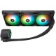 Водяное охлаждение для процессора/ Water Cooling System Thermalright Frozen Notte 360 Black Argb V2 (360mm, Black, ARGB/ Fans: 3x120mm, 72.37CFM, 27.7dBA, 2000RPM/ Pump height 54mm, 28dBA, 5300RPM, Rad thickness 27mm/ S: 1200, 1700, 1851, 2011, 2066, 115X