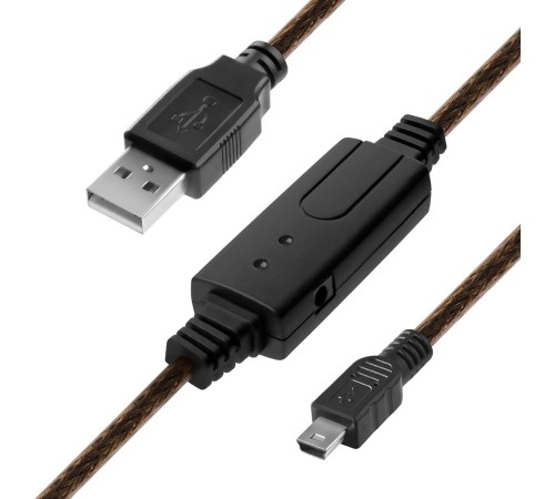 Greenconnect Кабель активный USB 2.0 10.0m Premium GCR-UM2M5P1-BD2S-10.0m, AM / mini 5P, 28/24 AWG экран, армированный, морозостойкий, с усилителем и разъёмом для доп.питания, черно-прозрачный Greenconnect Кабель активный USB 2.0 10.0m Premium GCR-UM2M5P1-BD2S-10.0m, AM / mini 5P, 28/24 AWG экран, армированный, морозостойкий, с усилителем и разъёмом для доп.питания, черно-прозрачный