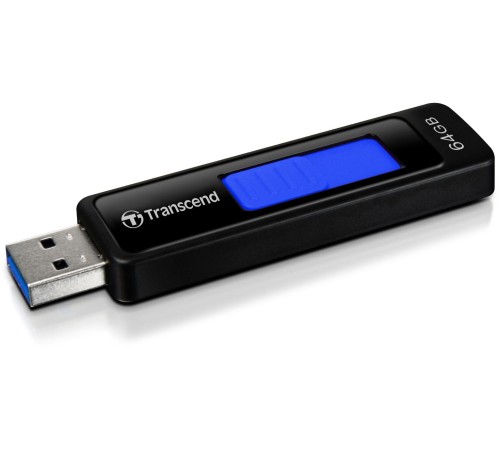 Флеш-накопитель/ Transcend 64GB JetFlash 760 (Black/Blue) USB 3.0