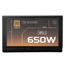 Блок питания 650W/ Power Supply Thermalright, 650W 80+ Gold (ATX, 3.1, Full modular, 1x24(20+4)pin, 2xCPU 8(4+4)pin, 2xPCIe*2 8(6+2)pin, 3xSATA3, 2xMOLEX4pin, Active, 120x120mm, 150x140x86mm, APFC, OVP, UVP, SCP, OCP, OTP, OPP, black)