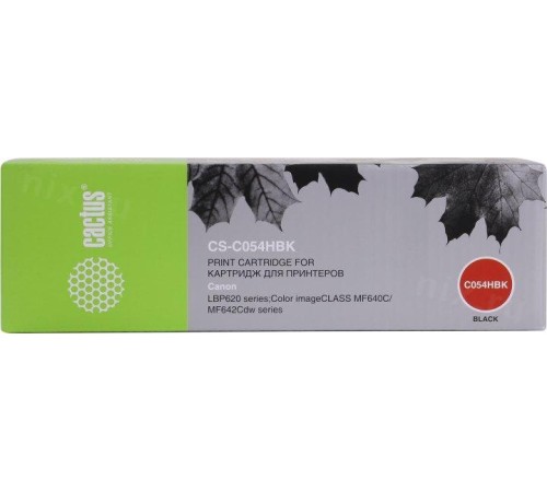 -/ Картридж лазерный Cactus CS-C054HBK 054 BK черный (3100стр.) для Canon LBP 621Cw/ 623Cdw/641Cw/643Cd