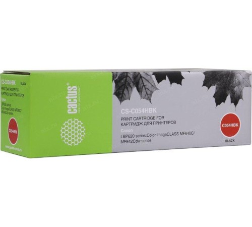 -/ Картридж лазерный Cactus CS-C054HBK 054 BK черный (3100стр.) для Canon LBP 621Cw/ 623Cdw/641Cw/643Cd