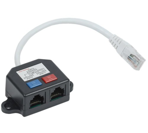 ITK Разветвитель (Y-адаптер) кат. 5Е 2xRJ45-1хRJ45 ITK Разветвитель (Y-адаптер) кат. 5Е 2xRJ45-1хRJ45