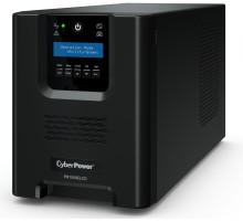 ИБП CyberPower PR1000ELCD, Line-Interactive, 1000VA/900W, 8 IEC-320 С13 розеток, USB&Serial, SNMPslot, LCD дисплей, Black, 0.6х0.35х0.4м., 21кг./ UPS Line-Interactive CyberPower PR1000ELCD 1000VA/900W USB/RS-232/EPO/SNMPslot (8 IEC С13)