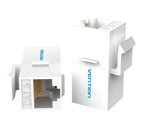 Адаптер-соединитель Vention RJ45 F / RJ45 F 8p8c кат. 6, Белый Адаптер-соединитель Vention RJ45 F / RJ45 F 8p8c кат. 6, Белый