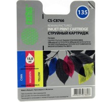 -/ Картридж струйный Cactus CS-C8766 №135 многоцветный (18мл) для HP DJ 5743/6543/6843/DJ 6213/7313/741