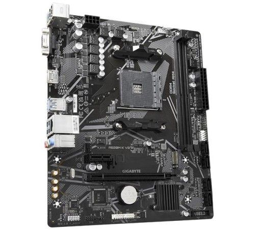 Материнская плата GIGABYTE A520M K V2, AM4, A520, 2*DDR4, 4*SATA, 1*M.2, 4*USB 3.2, 2*USB 2.0, 1*PCIx16, 1*PCIx1, D-Sub+HDMI, mATX