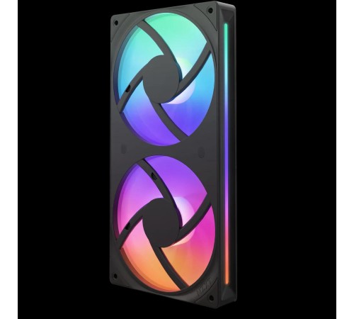 Кулер для корпуса ПК/ Case Cooler NZXT F240 RGB Core (120x120x25mm, 4-pin PWM, RGB, 75.12CFM, 30dBA, 2400RPM, Black, Single-Frame RGB Fan Unit)