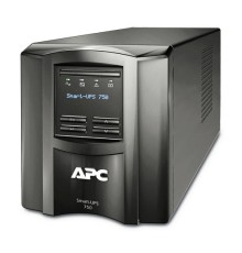 Источник бесперебойного питания APC Smart-UPS 750VA/500W, Line-Interactive, LCD, Out: 220-240V 6xC13, SmartSlot, USB, HS User Replaceable Bat, Black, 1 year warranty (замена SMT750I)