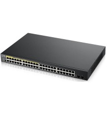 Коммутатор Smart L2 PoE+ Zyxel GS1900-48HPv2, rack 19", 48xGE (24xPoE+), 2xSFP, бюджет PoE 170 Вт