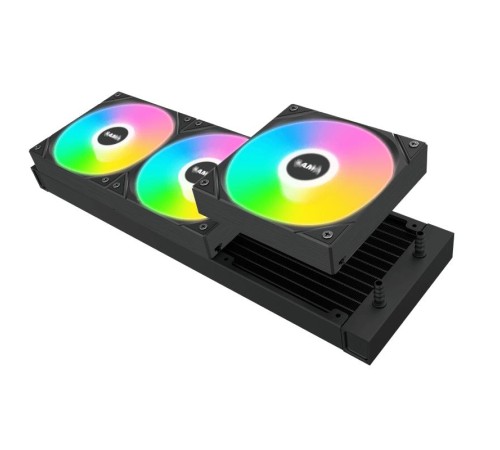 Водяное охлаждение для процессора/ Water Cooling System SAMA L60 Black (360mm, Black, ARGB/ Fans: 3x120mm, 82.79CFM, 29dBA, 2000RPM/ Pump height 52mm, 29dBA, 2500RPM, Rad thickness 27mm/ S: 1851, 1700, 1200, 20XX, 115X, AM5, AM4)