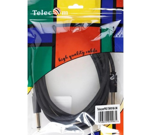 Кабель/ Кабель-соединит 6.35ST(M)/6.35 ST(M), 3м, Telecom PRO <TAV6166-3M>