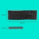Клавиатура беспроводная Logitech K270 (приемник Unifying, 2 батарейки AAA) (арт. 920-003058, M/N: Y-R0015 / C-U0007) С КИРИЛЛИЦЕЙ