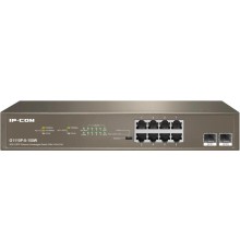 Неуправляемый PoE коммутатор с 8 Гигабитными портами PoE и 2 SFP портами.