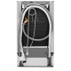 Встраиваемая посудомоечная машина ELECTROLUX/ Встраиваемая узкая посудомоечная машина, без фасада, загрузка на 10 комплектов посуды, сенсорное управление, 6 программ, 44.6x55x82 см, черный цвет, сушка: с открыванием дверцы, индикация на полу: луч