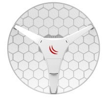 Точка доступа MikroTik LHG 60G (60GHz antenna, 802.11ad wireless, four core 716MHz CPU, 256MB RAM, 1x Gigabit LAN, RouterOS L3, POE, PSU) for use as CPE in Point -to-Multipoint setups for connections up to 800m