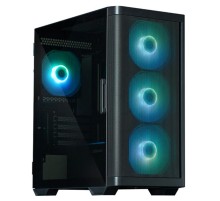 корпус ZALMAN M4, MATX, BLACK, WINDOW, 1xCombo (3.5'' or 2.5''), 1x3.5", 2x2.5", 1xUSB2.0, 2xUSB3.0, FRONT 3x120mm ARGB, REAR 1x120mm ARGB