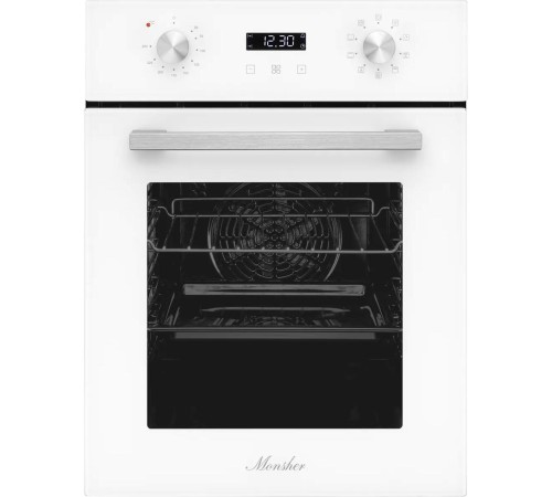 Электрический духовой шкаф Monsher/ ширина 45 см, High-Tech, 50 л, гидролизная очистка, 9 режимов, белый Электрический духовой шкаф Monsher/ ширина 45 см, High-Tech, 50 л, гидролизная очистка, 9 режимов, белый