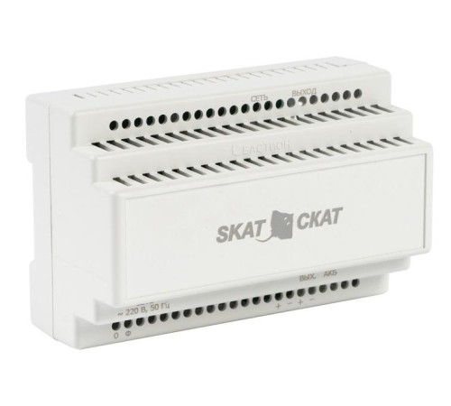 597 SKAT-12-4.0 DIN источник питания 12В 4А АКБ внешн. 1х17-26Ач ток заряда 4,0–Iнагр.