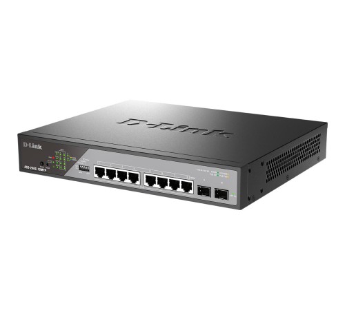 Сетевой коммутатор/ Smart L2 Surveillance Switch 8х1000Base-T PoE 802.3bt 90W, 2x1000Base-X SFP, PoE Budget 242W, Long-range PoE up to 250m Сетевой коммутатор/ Smart L2 Surveillance Switch 8х1000Base-T PoE 802.3bt 90W, 2x1000Base-X SFP, PoE Budget 242W, Long-range PoE up to 250m