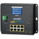 коммутатор/ PLANET IP30, IPv6/IPv4, L2+ 8-Port 10/100/1000T 802.3at PoE + 2-Port 1G/2.5G SFP Wall-mount Managed Switch with LCD touch screen (-20~70 degrees C, dual power input on 48-56VDC terminal block and power jack, ERPS Ring, 1588, Modbus TCP, ONVIF,