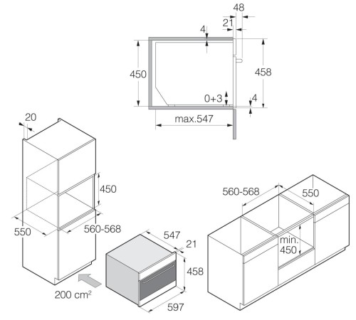 Встраиваемые электрические духовки ASKO/ Арт. 736347 ; 45.5 х 59.5 х 54.6 см, на пару, 51 л., серия Craft, 160 автоматических программ, 11 режимов нагрева, гриль, сенсорные и поворотные переключатели, цветной дисплей, телескопические направляющие на 1-м у