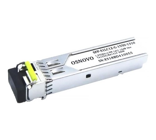 Модуль/ OSNOVO SFP Модуль LC, 1,25 Гбит/c, до 3км, Tx:1550/Rx:1310, DDM Модуль/ OSNOVO SFP Модуль LC, 1,25 Гбит/c, до 3км, Tx:1550/Rx:1310, DDM