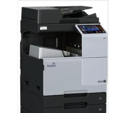 МФУ Sindoh D332e ЦВЕТ, принтер/копир/сканер/факс (опция), А3, 28 стр/мин, 1800х600 dpi. Сканер до 55 стр/мин. обязателен выбор опции OT111/D320PB2. Без старт. тонеров, запуск инженером АСЦ