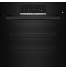 Встраиваемый духовой шкаф Bosch, Serie 6, объем 67 л , 12 режимов нагрева, 4D Hotair, телескопические направляющие, пиролиз, сенсорное управление, 40 автоматических программ, цвет черный