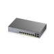 Гибридный коммутатор Smart L2 коммутатор PoE+ для IP-видеокамер Zyxel NebulaFlex Pro GS1350-12HP, rack 19", 10xGE (8xPoE+), 2xSFP, бюджет PoE 130 Вт, питание до 250м, автоперезагрузка PoE-портов