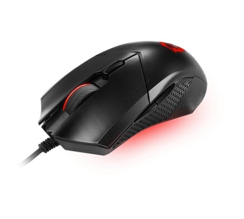 Мышь  проводная Gaming Mouse MSI CLUTCH GM08, Wired, DPI 3200 (max. 4200 by software), Red lighting, Adjustable Weight system, 92g (w/o weights & cable), black