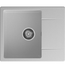 Кухонная мойка GRANFEST GRANFEST Мойка URBAN 258L  1-чаша+крыло 580*490мм, монтаж: врезной, материал: кварц, цвет: серый
