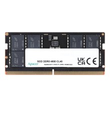 Оперативная память Apacer  DDR5  16GB  4800MHz SO-DIMM (PC5-38400) CL40 1.1V (Retail) 2048*8  3 years (AS16GHB48CTBBGH/FS.16G2A.PTH)