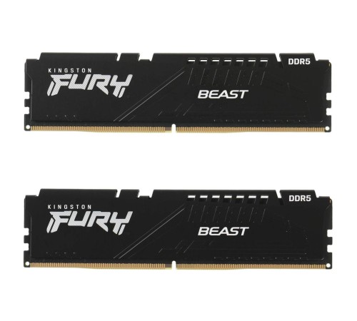 Память оперативная/ Kingston 16GB 6000MT/s DDR5 CL30 DIMM (Kit of 2) FURY Beast Black XMP Память оперативная/ Kingston 16GB 6000MT/s DDR5 CL30 DIMM (Kit of 2) FURY Beast Black XMP