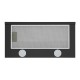 ВЫТЯЖКА HOMSair Flat 60 Black/ встраиваемая, колыбельное управление, 2 скорости, 520 м3/ч, до 20 м2, 45 дБ, угольный фильтр CF110 - 1 шт, ШхВхД: 500х176х280 мм, черный цвет