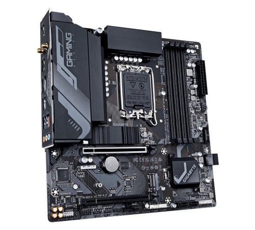 Материнская плата/ MB GIGABYTE INTEL B760 s1700, 4xDDR5(192GB), HDMI 2.0/DP, 1xPCIe 4.0x16, 1xPCIe 3.0x16, 1xLAN (2.5GbE), Wi-Fi, BT, 4xSATA 6Gb/s, 2xM.2, 3xUSB 3.2, 5xUSB 2.0, mATX Материнская плата/ MB GIGABYTE INTEL B760 s1700, 4xDDR5(192GB), HDMI 2.0/DP, 1xPCIe 4.0x16, 1xPCIe 3.0x16, 1xLAN (2.5GbE), Wi-Fi, BT, 4xSATA 6Gb/s, 2xM.2, 3xUSB 3.2, 5xUSB 2.0, mATX