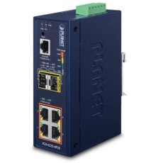 коммутатор/ PLANET IGS-5225-4P2S  IP40 Industrial L2+/L4 4-Port 1000T 802.3at PoE + 2-Port 100/1000X SFP Full Managed Switch (-40 to 75 C, dual redundant power input on 48~56VDC terminal block, ERPS Ring, 1588, Modbus TCP, ONVIF, Cybersecurity features)