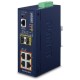 коммутатор/ PLANET IGS-5225-4P2S  IP40 Industrial L2+/L4 4-Port 1000T 802.3at PoE + 2-Port 100/1000X SFP Full Managed Switch (-40 to 75 C, dual redundant power input on 48~56VDC terminal block, ERPS Ring, 1588, Modbus TCP, ONVIF, Cybersecurity features)